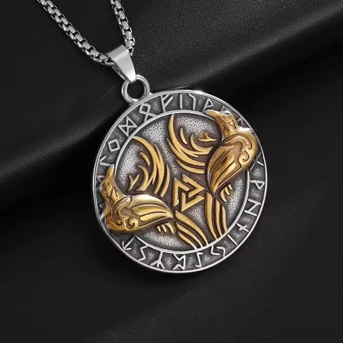 Rabe valknut amulett anhänger - rabe,