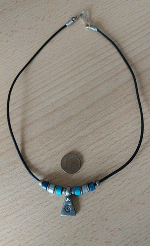 Leder halskette mit - leder,